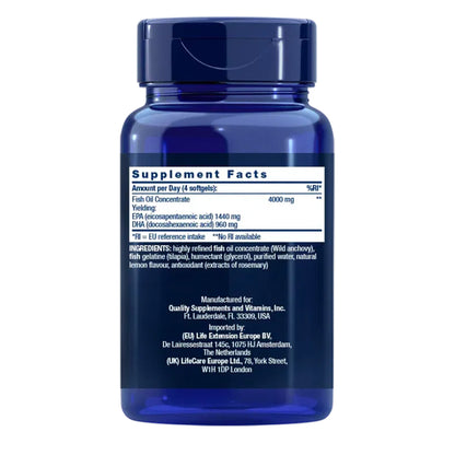 Mega EPA/DHA, Life Extension 120 gélules