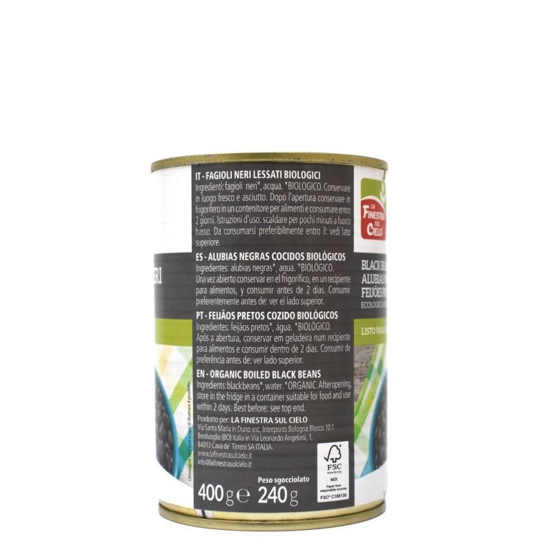La Finestra Sul Cielo haricots noirs en conserve 400g