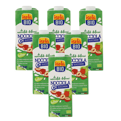 Pack 6 x Bebida de Avellana BIO Isola Bio 1 L