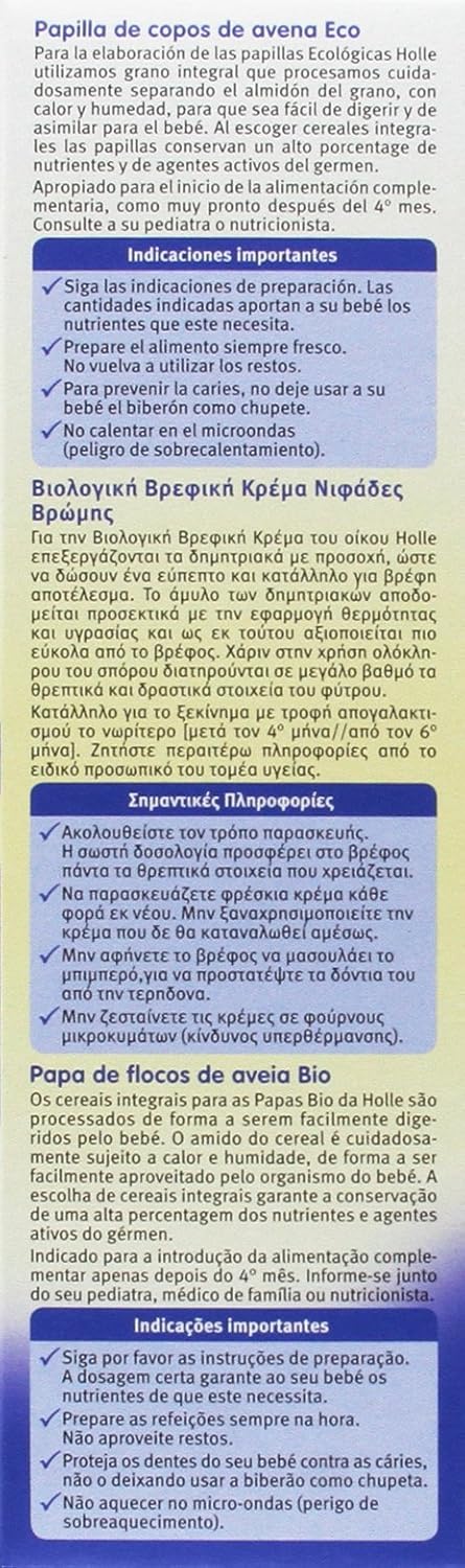 Bio-Haferflockenbrei +4 Monate Holle 250 g