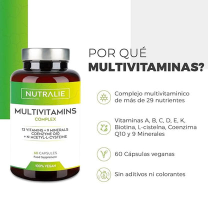 Nutralie Multivitamines Complexe avec 29 actifs 60 gélules