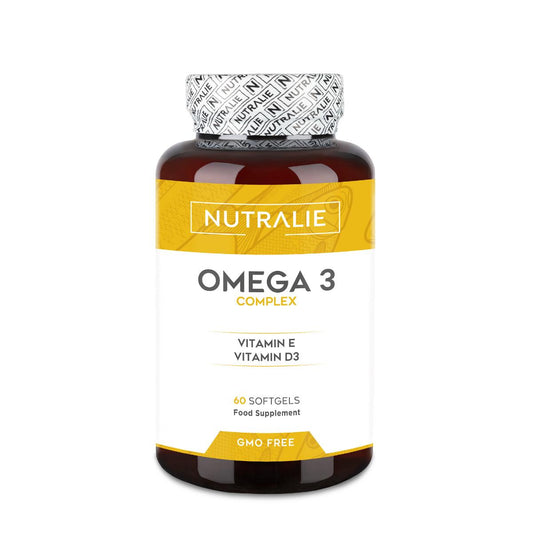 Omega 3 Complex 2000 mg + vitamine E en D3 DHA EPA Nutralie 60 softgels
