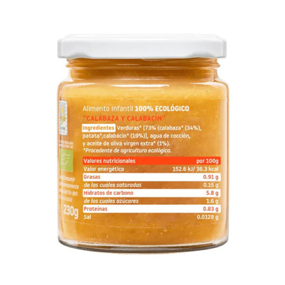 Pack of 12 Organic Pumpkin and Courgette Jars +6 months Smileat 230 g