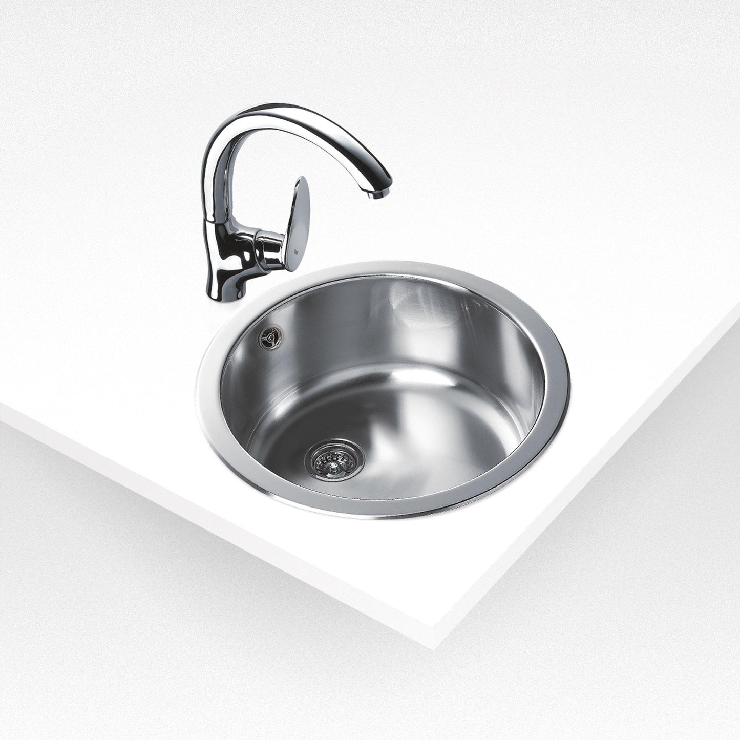 Ronde inbouwgootsteen 45 cm. Teka