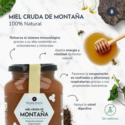 Miel Cruda de Montaña Planeta Huerto 1 Kg
