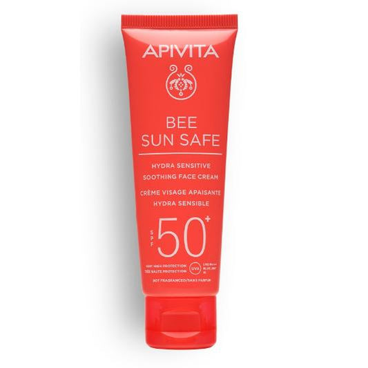 Crème solaire apaisante Hydra Sensitive SPF50 Apivita 50 ml