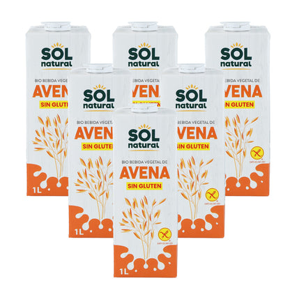 6x glutenvrije haverdrank Bio Sol Natural 1 l