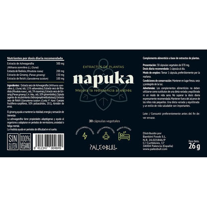 Napuka Adaptogènes Mix Paleobull 30 gélules Napuka 30 gélules