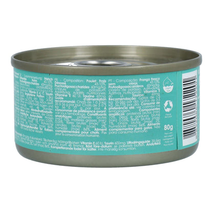 Kit Cat Lata Toppers - Pollo Classic 80 g Cibo umido per gatti in gelatina