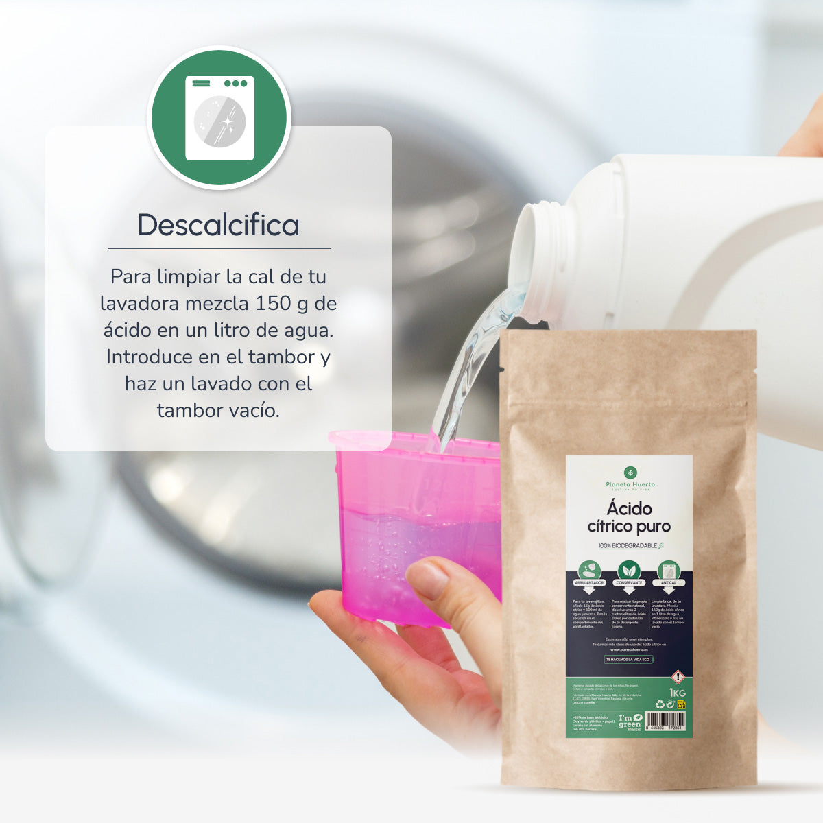 Förpackning 3xCitronsyra Planeta Huerto 1 Kg