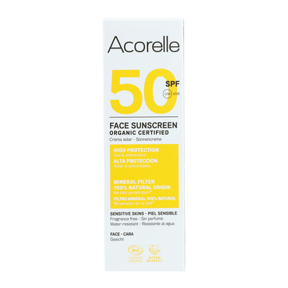Gesichts-Sonnencreme LSF 50 Acorelle 50 ml