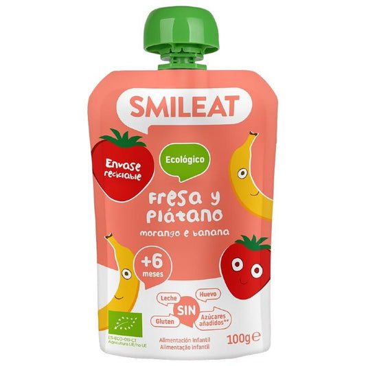 Pouche ECO fragola e banana Smileat 100 g
