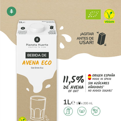 Bebida de Avena ECO Planeta Huerto 1L