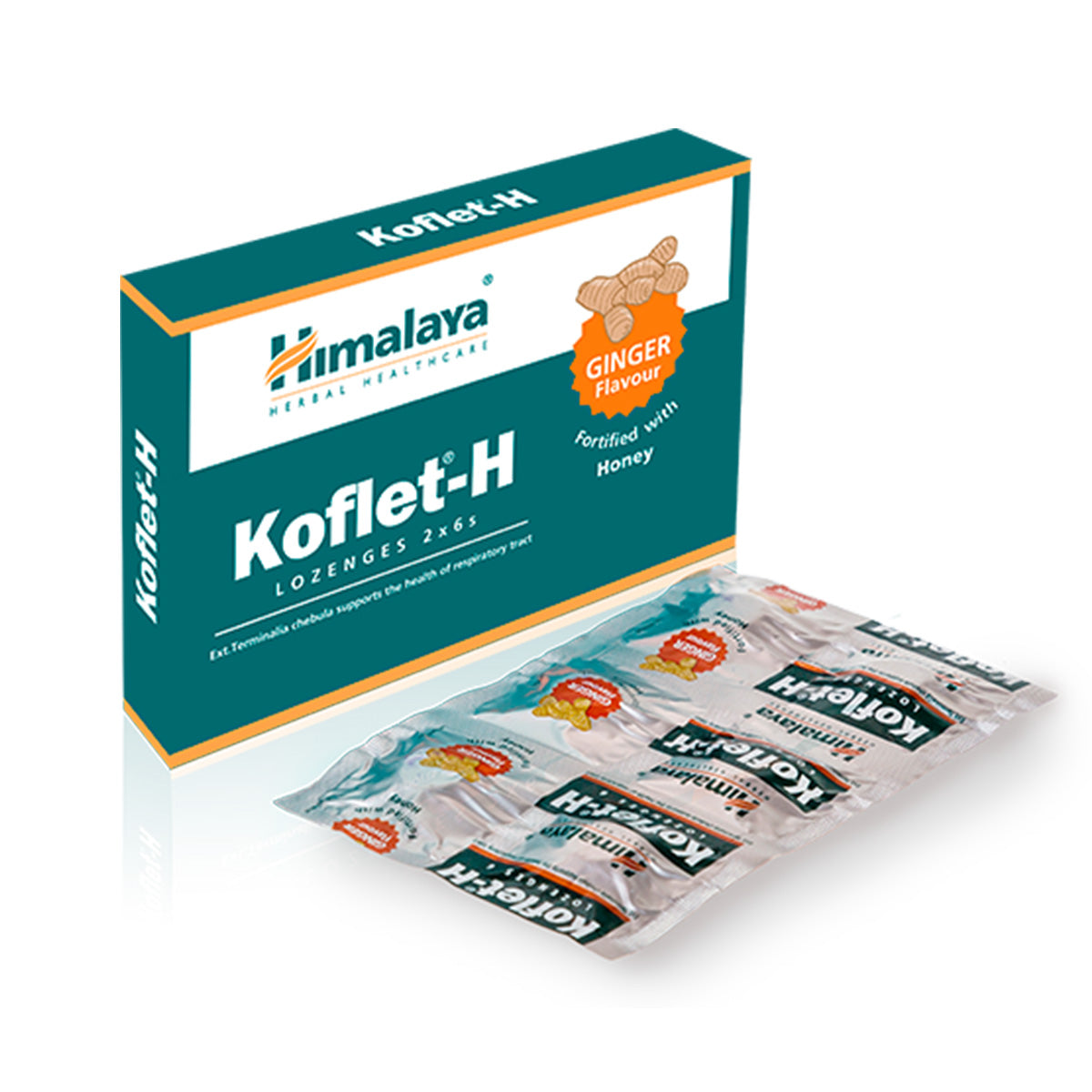 Koflet keeltabletten Himalaya gember 12 stuks