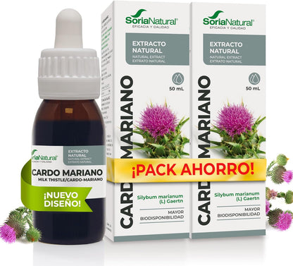 2x-pakket Mariadistelextract Soria Natural, 50 ml