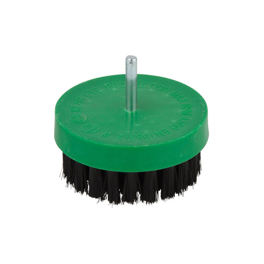 Wolfcraft 2713000 - 1 brosse à polir à poils doux, tige ronde Ø 6 mm Ø 80 mm