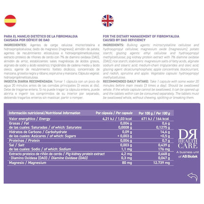 fibroDAO® 60 kapsułek z tabletkami odpornymi na działanie żołądka