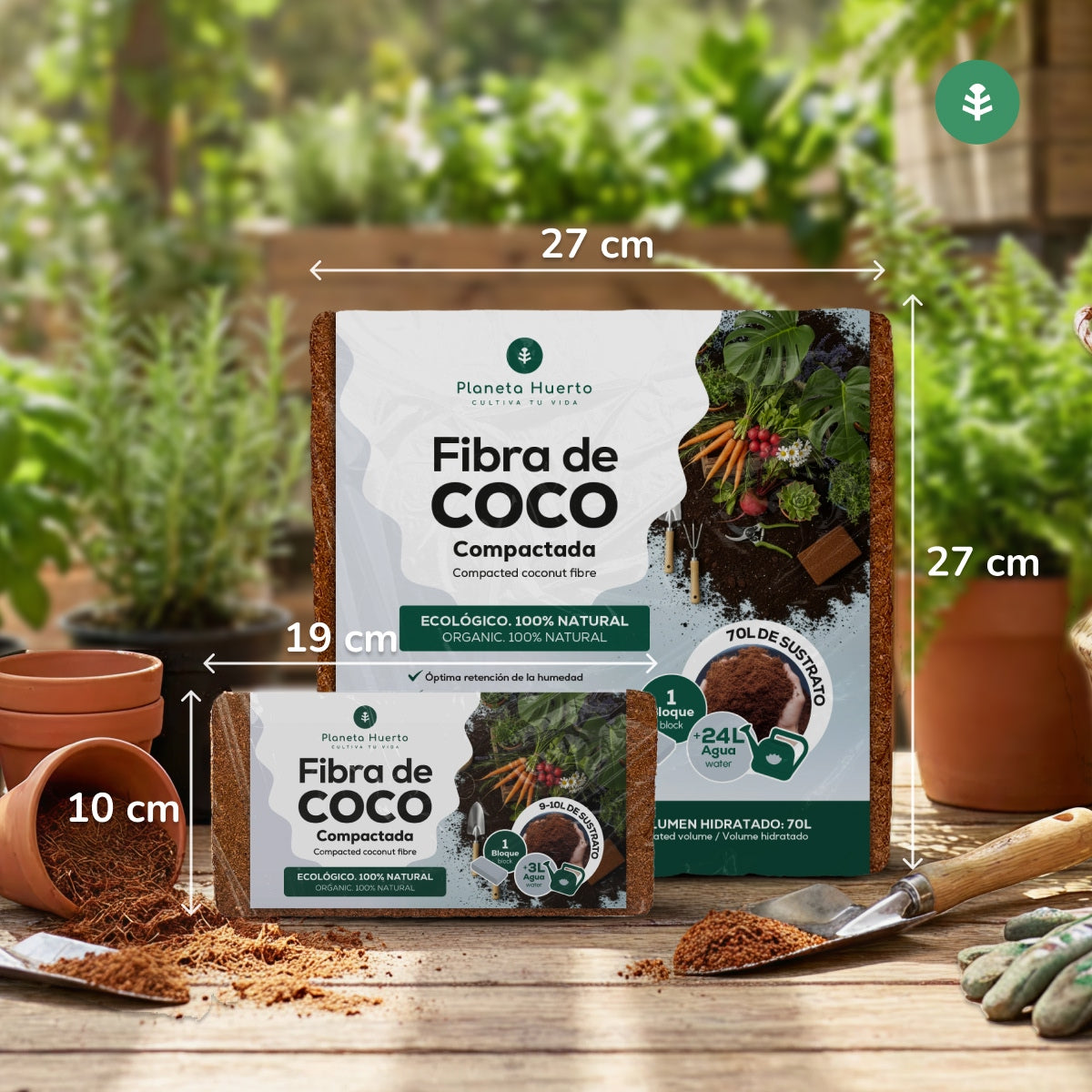 Substraat Coco Fibre Planeta Huerto 9 liter