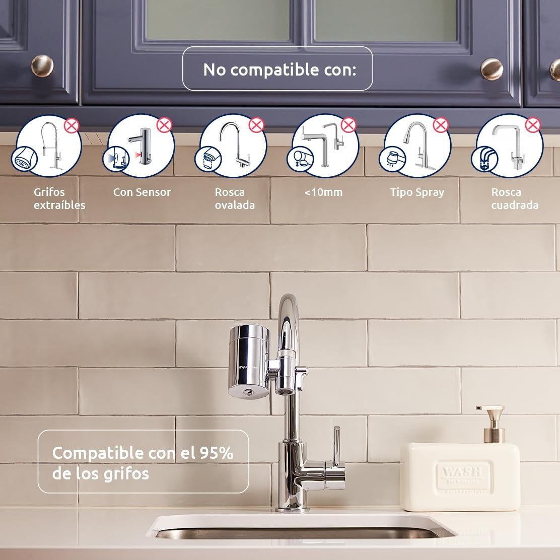 Jahrespackung Wasserhahnfilter EcoPro Chrome SMR Tappwater