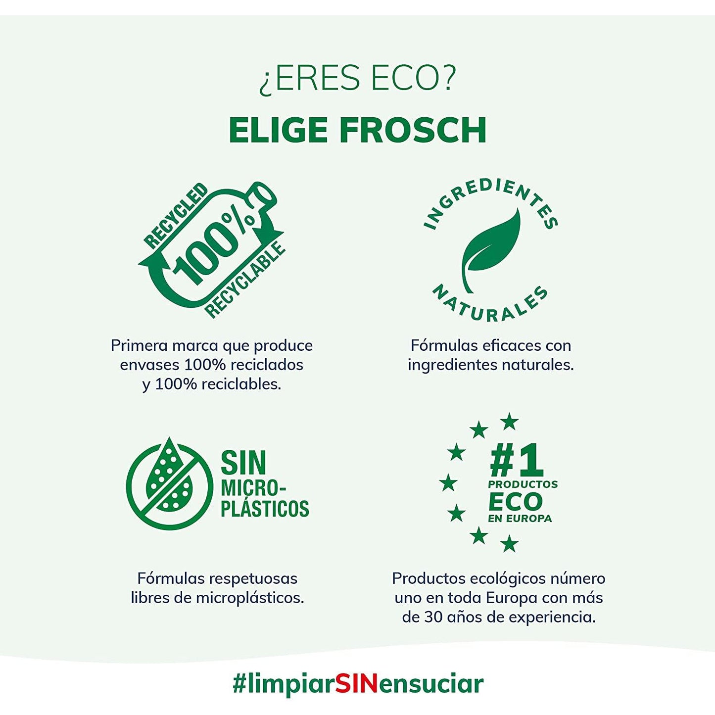 Confezione da 8 detersivi per lavastoviglie al limone Eco Frosch 750 ml