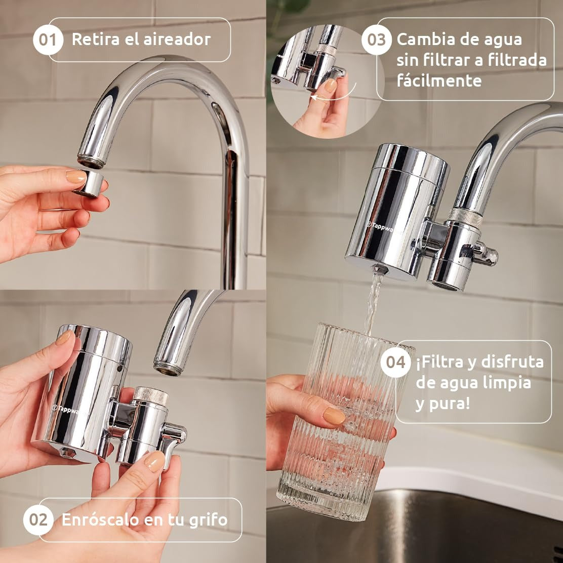 Wasserhahnfilter EcoPro Chrome SMR Tappwater