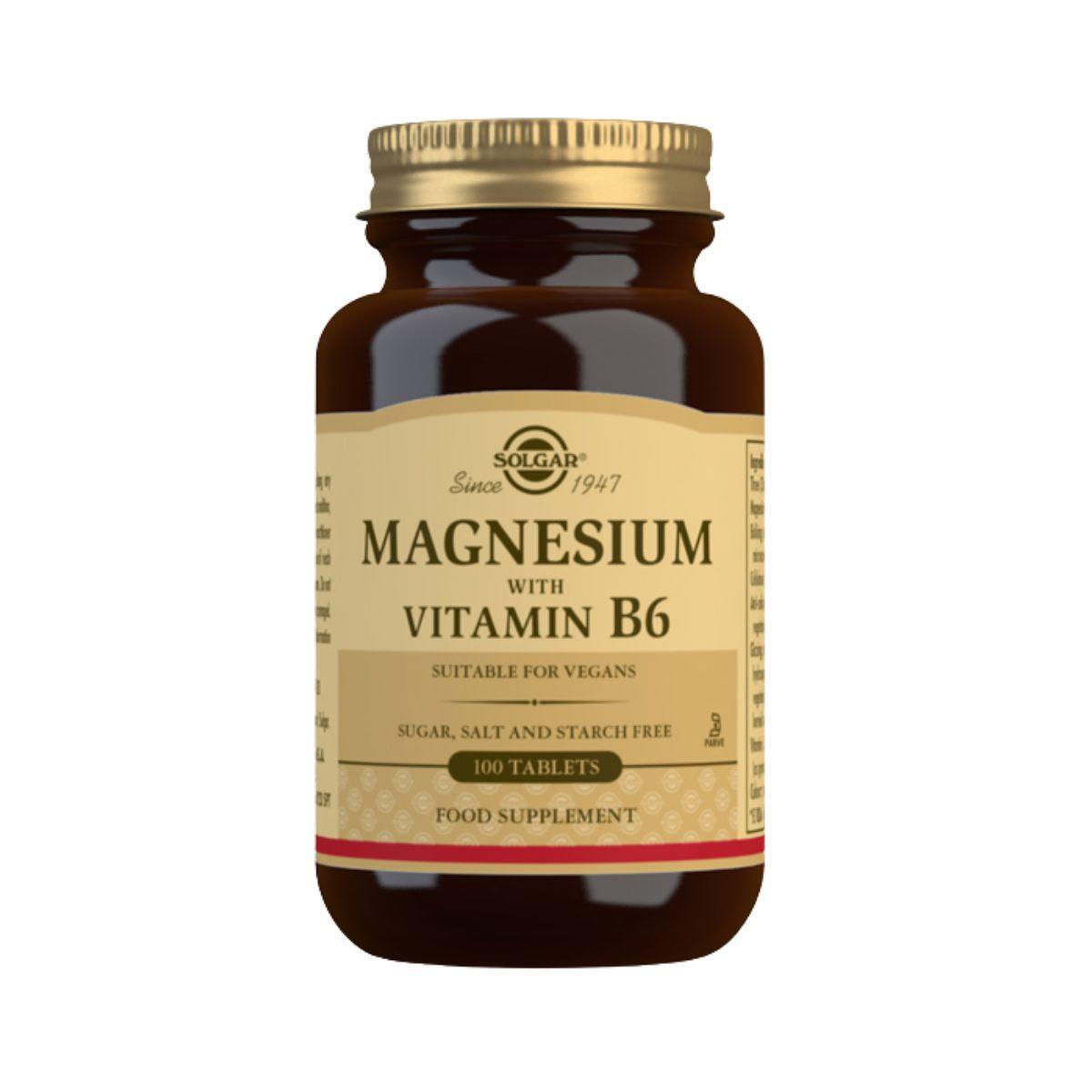 Magnesium med vitamin B6 - Solgar 250 tabletter