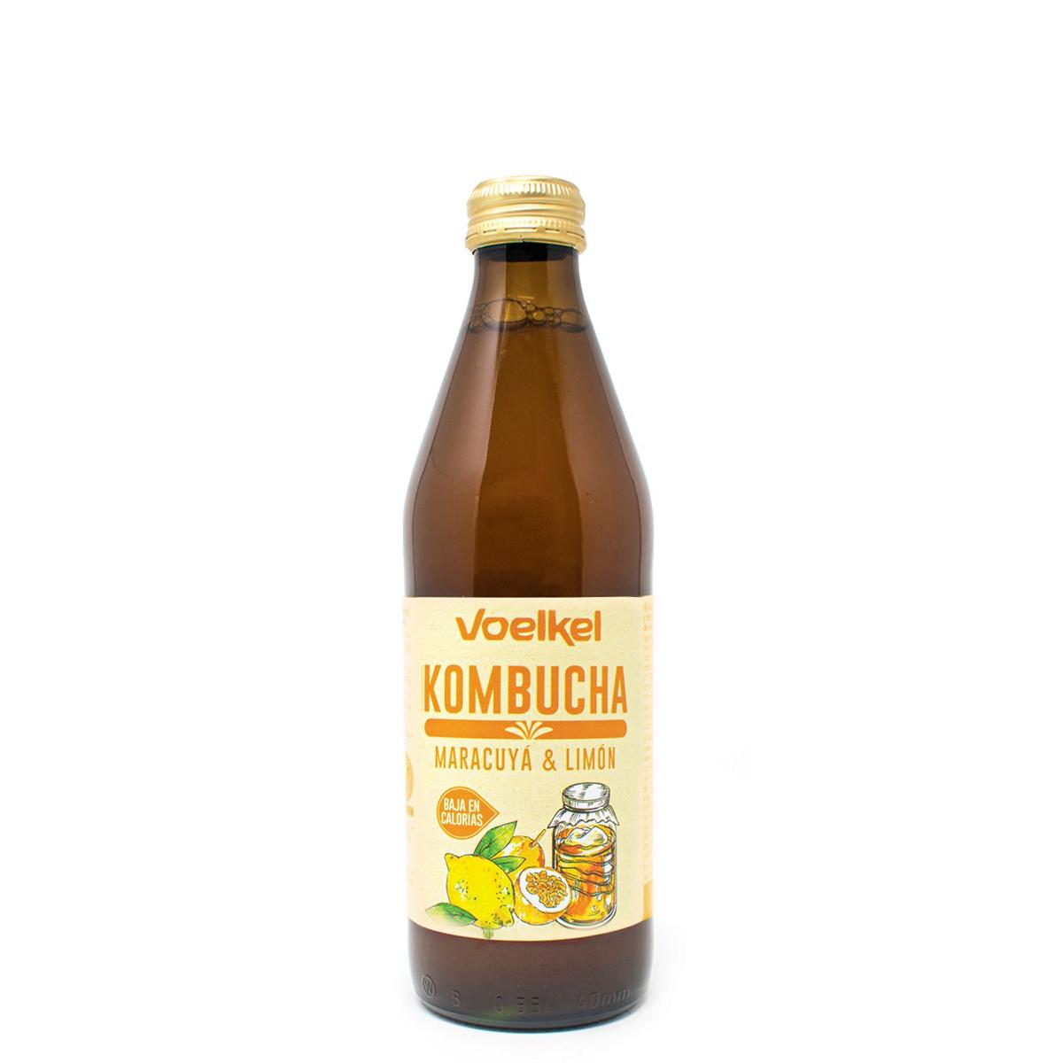Bio-Kombucha mit Maracuja und Zitrone Voelkel 330 ml