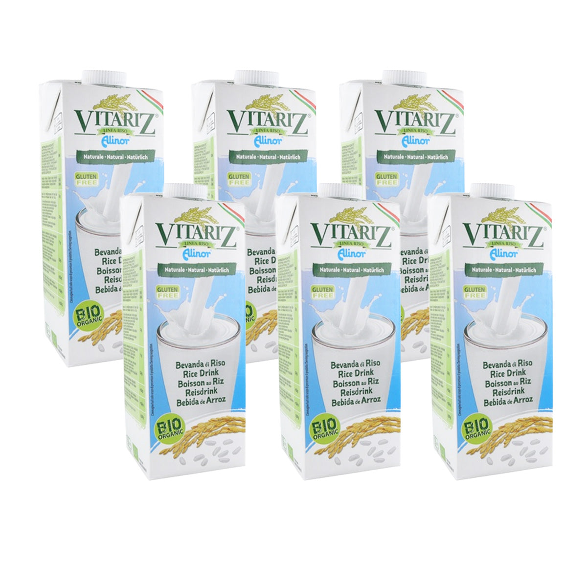 Pack of 6x Vitariz Organic Rice Drink 1 L
