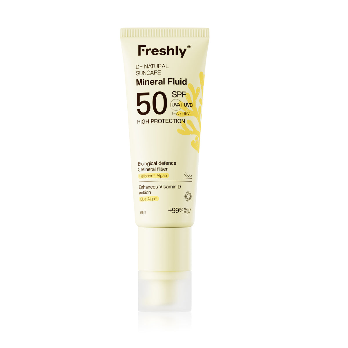 D+ Natural Suncare Mineral Fluid SPF50 50 ml