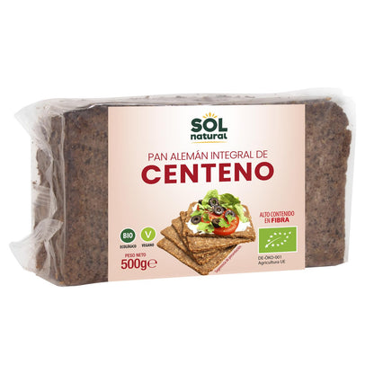 2x Pakket biologisch Duits volkoren roggebrood Sol Natural 500 g