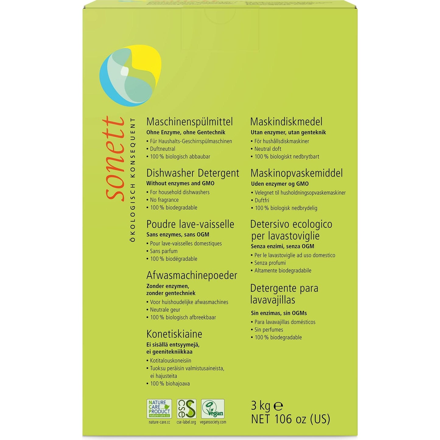 Afwasmiddel in poedervorm Sonett 3 kg