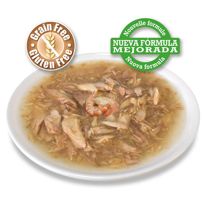 Weißer Thunfisch und Garnelen in Sauce Arquivet 80 g Nassfutter für Katzen