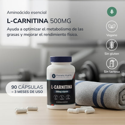 L-Carnitine 500 mg Planeta Huerto 90 Caps.