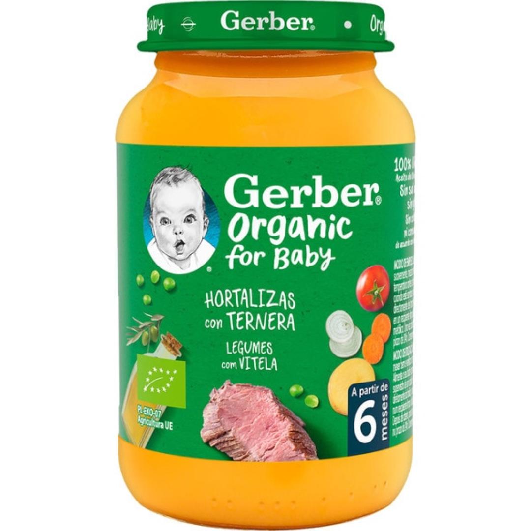 Bio-Babynahrung aus Gemüse und Rindfleisch Gerber 190 g