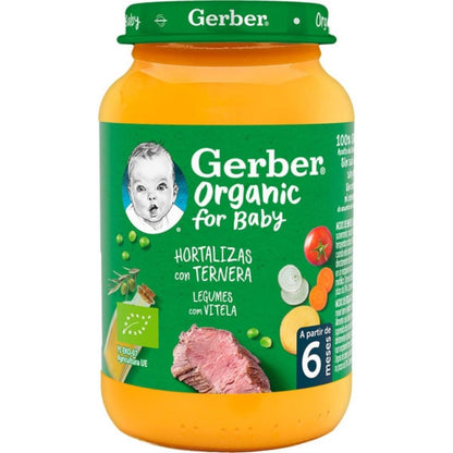 Bio-Babynahrung aus Gemüse und Rindfleisch Gerber 190 g