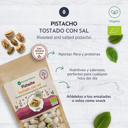 Pistachio nuts in shell roasted and salted ECO Planeta Huerto 1 kg