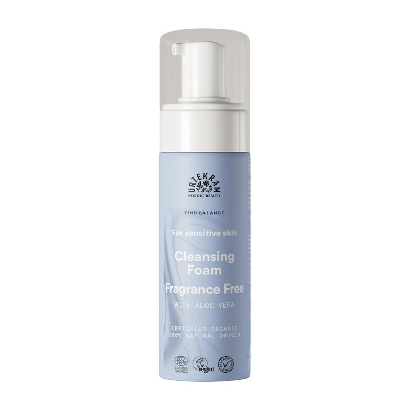 Schiuma detergente viso senza profumo Urtekram 150 ml