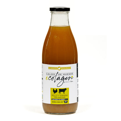Ecolagen Organic Chicken and Beef Bone Broth with Vegetables 1 L