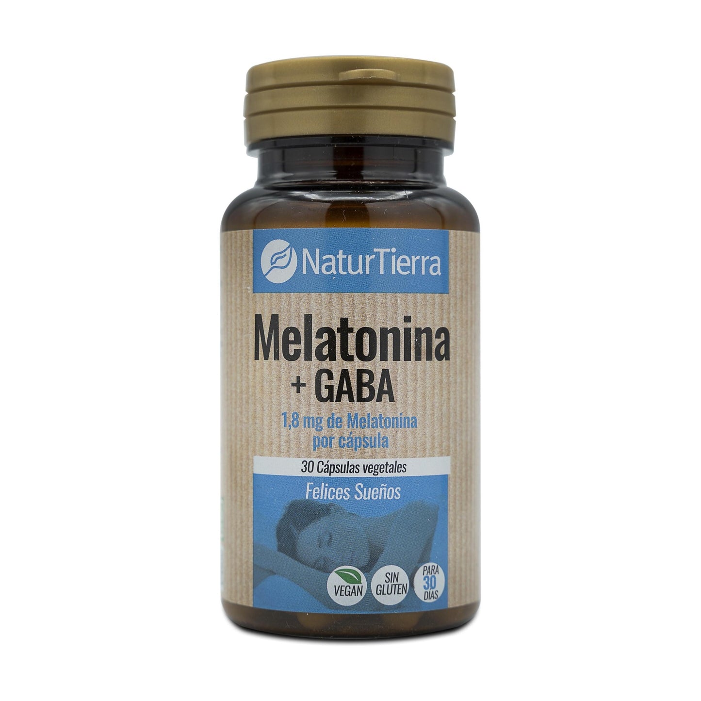 Melatonine + gaba, 30 plantaardige capsules. NaturTierra