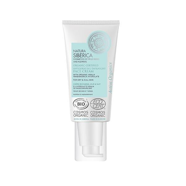 Verkwikkende dag- en nachtcrème voor de droge en doffe huid, gecertificeerd biologisch, Natura Siberica 50 ml