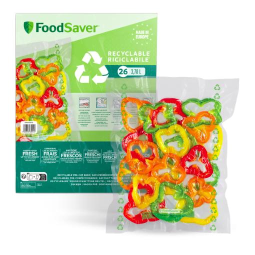 26 sachets sous vide 100 % recyclables 3,8 L FoodSaver