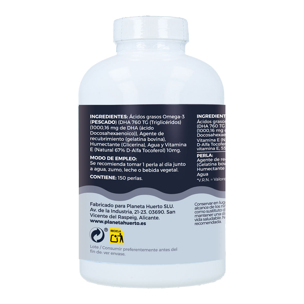 DHA 1000 mg Planeta Huerto 150 pärlor