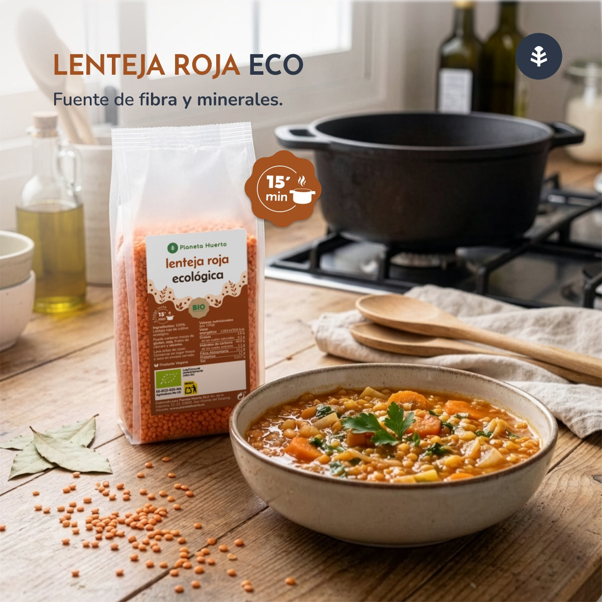 Red Lentils ECO Planeta Huerto 2,5 kg