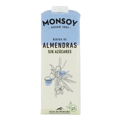 Pack 6 uds Bebida vegetal de almendra sin azúcares Monsoy 1 L