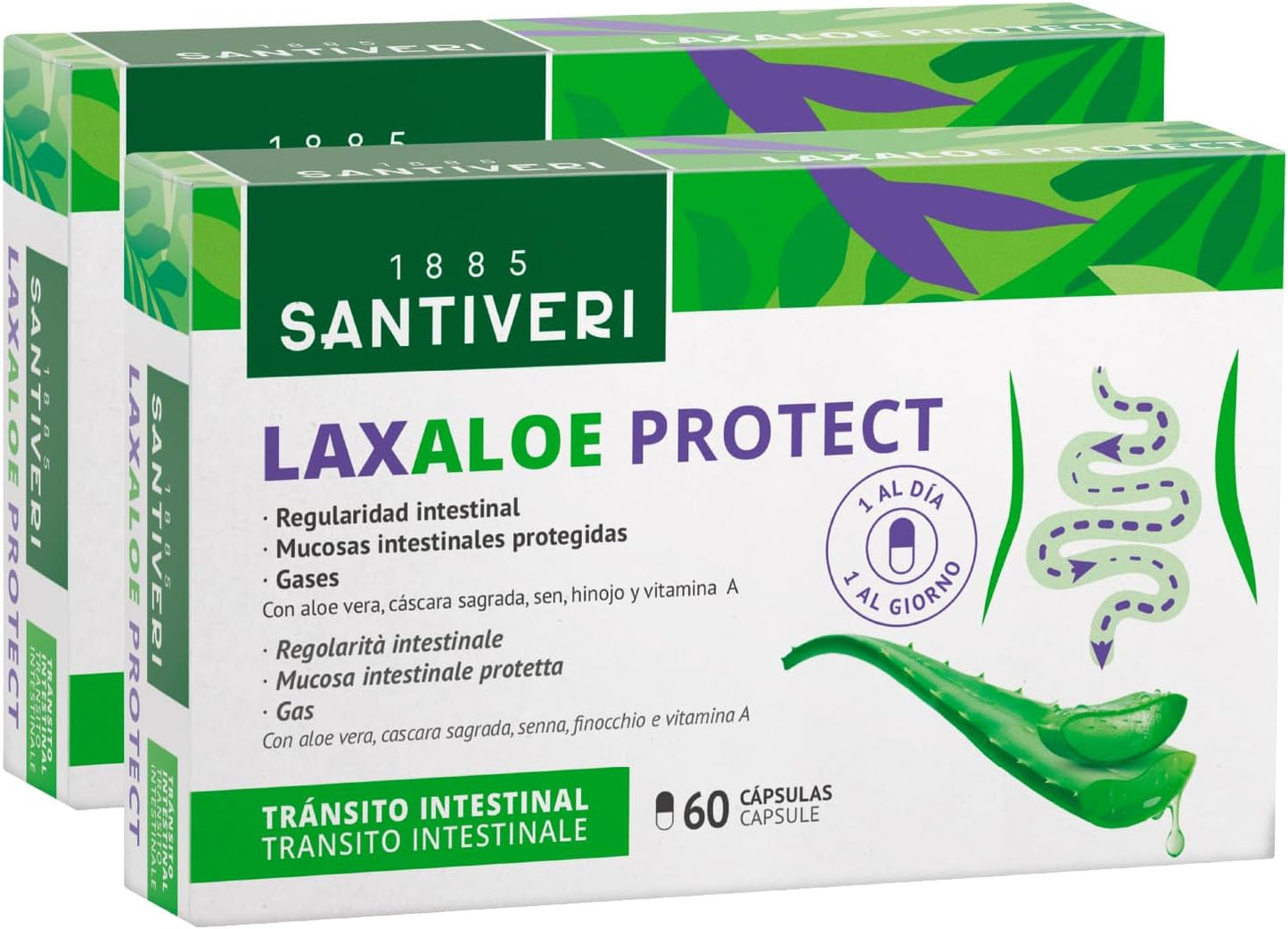 Pakket 2X Laxaloe Protect capsules Santiveri 60 capsules