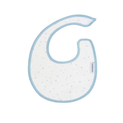 Round bib with Velcro Sky blue stars Pink stars