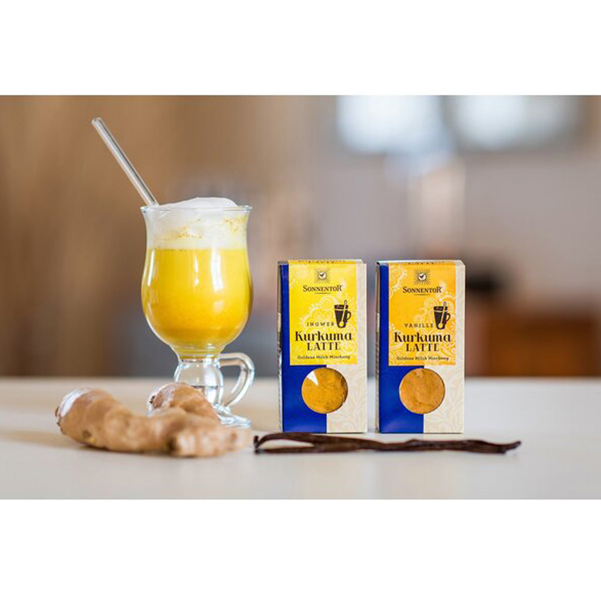 Cúrcuma Latte vainilla Sonnentor lata 60 g