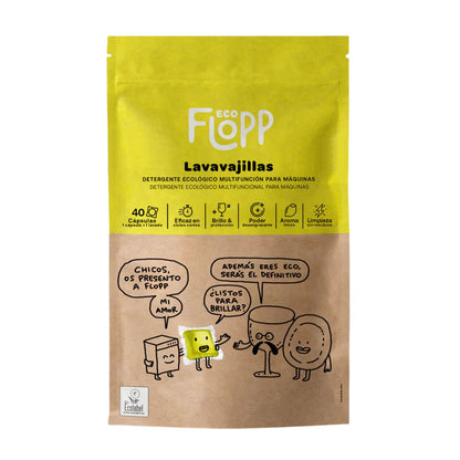 Pack 2 x Lavavajillas en gel ECO Flopp 40caps