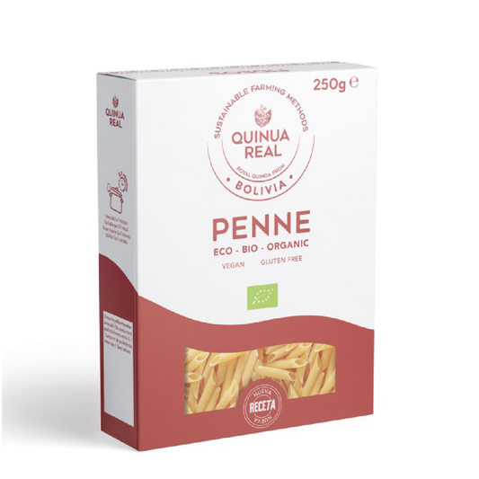 Penne-makaroner av quinoa och glutenfri ekologisk ris Quinua Real 250 g