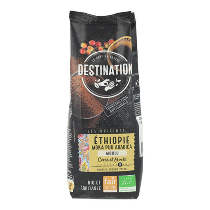 Gemahlener Kaffee Äthiopien Mokka 100 % Arabica BIO Destination 250 g